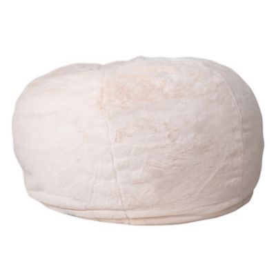 Flash Furniture Kids Bean Bag Chair In Furry White Bed Bath Beyond