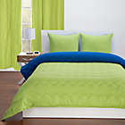 Alternate image 0 for Crayola&reg; Reversible Solid Full/Queen Comforter Set in Green/Blue