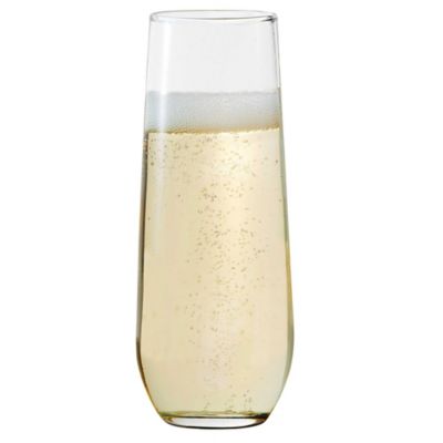 stemless glass champagne flutes