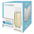 Alternate image 2 for Dailyware&trade; Stemless Champagne Flutes (Set of 4)
