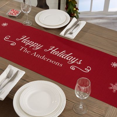 personalized christmas table runner