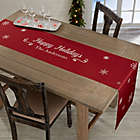 Alternate image 1 for Personalized Scenic Snowflakes Table Runner