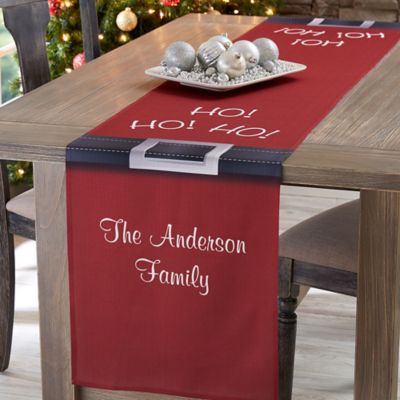 personalized christmas table runner