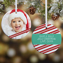 Candy Cane Photo Christmas Ornament Collection