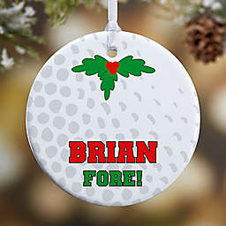Golf 1-Sided Glossy Christmas Ornament