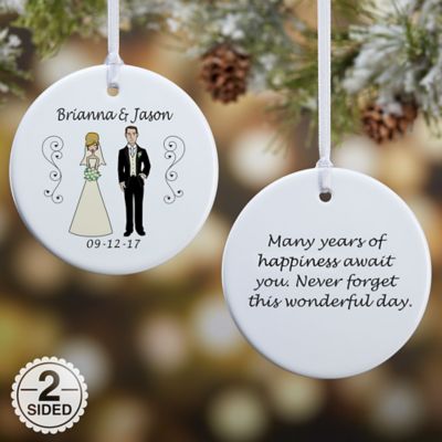 wedding party christmas ornaments