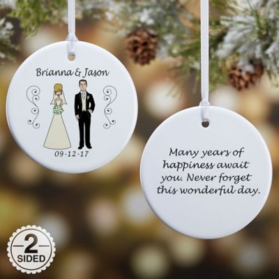 wedding day christmas ornament