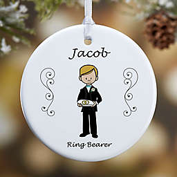 Wedding Party Characters 1-Sided Glossy Christmas Ornament