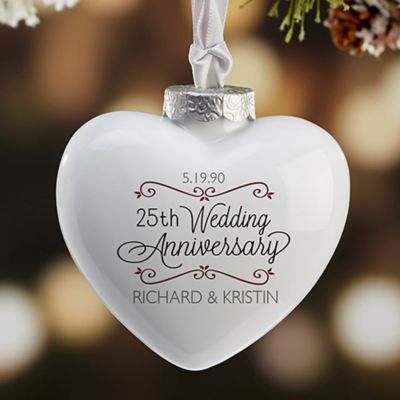 25th anniversary christmas ornament