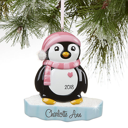 Alternate image 1 for North Pole Penguin Girl Christmas Ornament