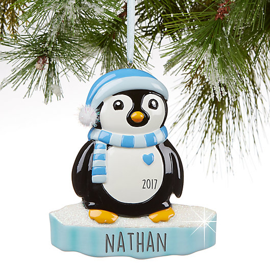 Alternate image 1 for North Pole Penguin Boy Christmas Ornament