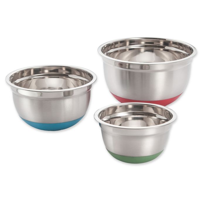 silver mixing bowl set