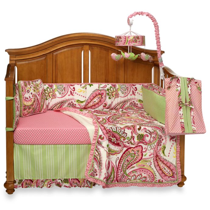 My Baby Sam Paisley Splash In Pink Crib Bedding And Accessories