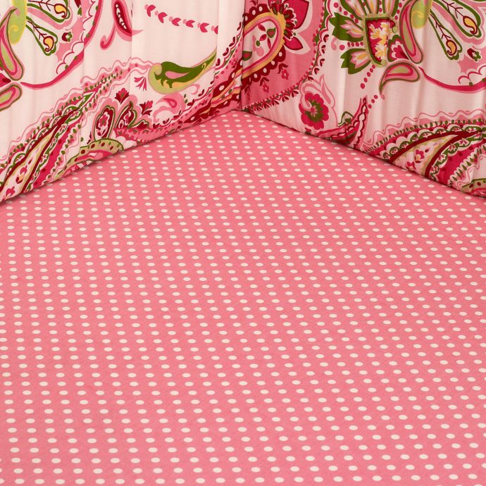 My Baby Sam Paisley Splash Fitted Crib Sheet In Pink Buybuy Baby