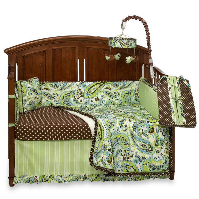 My Baby Sam Paisley Splash In Lime Crib Bedding And Accessories