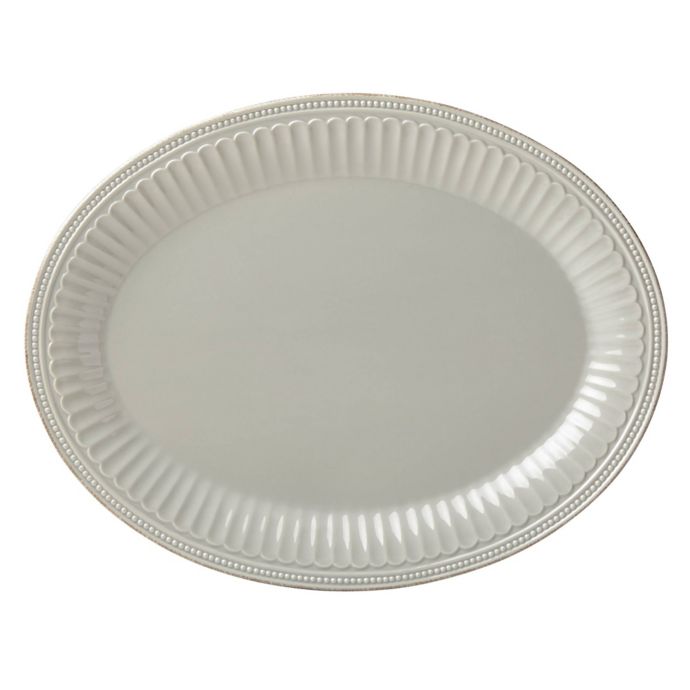 lenox french perle groove white serving platte