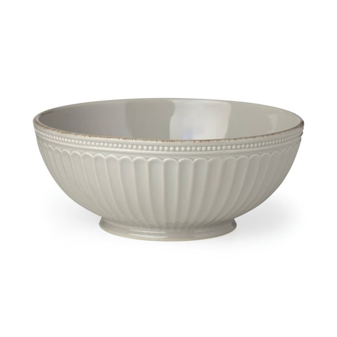 lenox french perle groove white serving platte