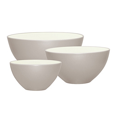 Noritake&reg; Colorwave 3-Piece Mixing Bowl Set in Sand. View a larger version of this product image.