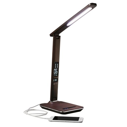 ottlite refine led antique brass desk lamp