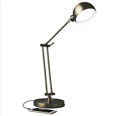 Ottlite&reg; Refine LED Desk Lamp in Antique Brass