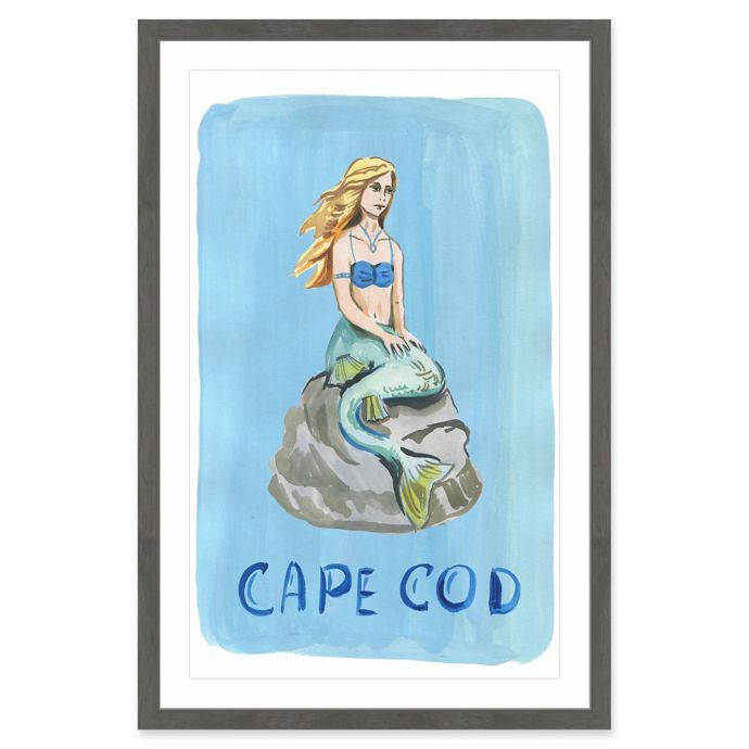 Marmont Hill Siren Of Cape Cod 16 Inch 24 Inch Framed Wall Art