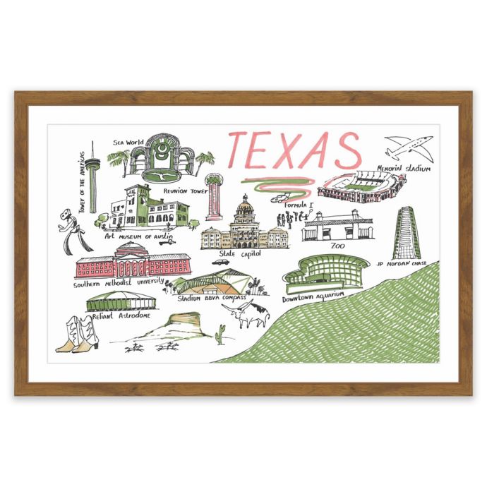 Marmont Hill Texas Landmarks Framed Wall Art Bed Bath Beyond