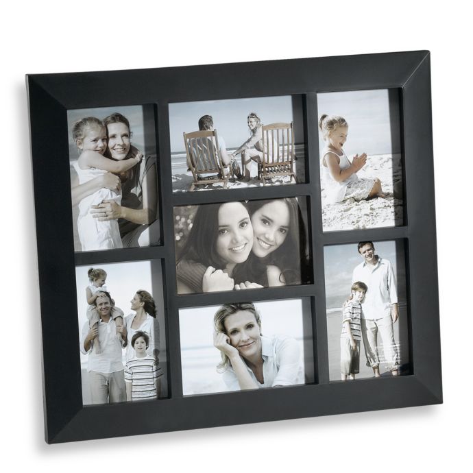 7-Opening Collage Frame in Black | Bed Bath & Beyond