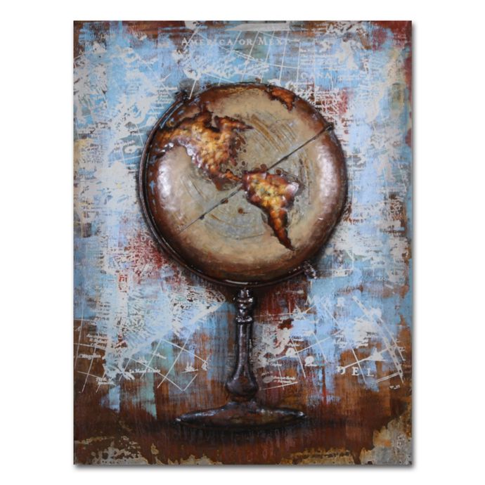 3d Metal Globe Wall Art Bed Bath And Beyond Canada