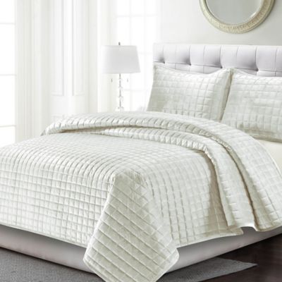 King Steel Grey Tribeca Living CAPRIQUIKIST Velvet Oversized Quilt Set King Steel Grey Tribeca Living CAPRIQUIKIST Velvet Oversized Quilt Set