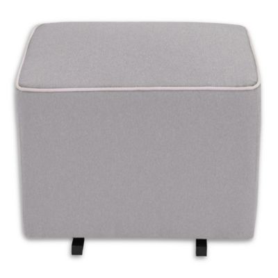 davinci sierra swivel glider in heathered grey with gliding ottoman