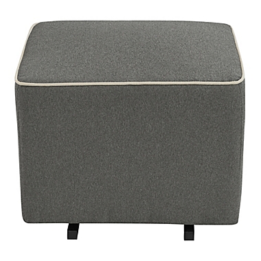 DaVinci Universal Gliding Ottoman in Dark Grey/Cream. View a larger version of this product image.