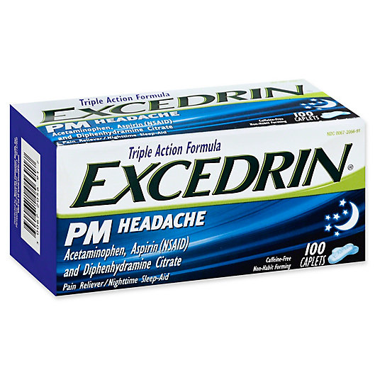 Alternate image 1 for Excedrin® 100-Count PM Headache Pain RelieverNighttime Sleep-Aid Caplets