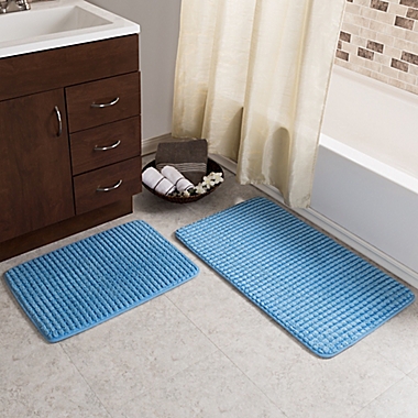 Nottingham Home Jacquard Memory Foam Bath Mat (Set of 2). View a larger version of this product image.