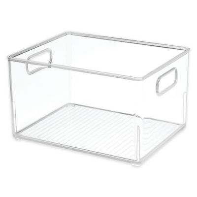 clear plastic stacking bins