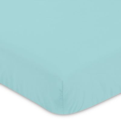 turquoise crib sheet