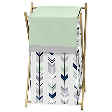 Sweet Jojo Designs&reg; Mod Arrow Laundry Hamper in Grey/Mint. View a larger version of this product image.