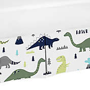 Sweet Jojo Designs Mod Dinosaur Print Crib Skirt in Turquoise/Navy