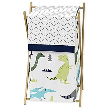 Sweet Jojo Designs&reg; Mod Dinosaur Laundry Hamper in Turquoise/Navy. View a larger version of this product image.