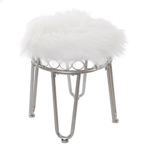 Alternate image 1 for Silverwood Hannah Vanity Stool with Hairpin Legs