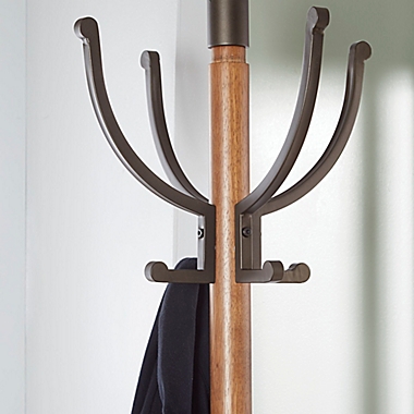 Silverwood Dawson Coatrack with Umbrella Stand in Brown. View a larger version of this product image.