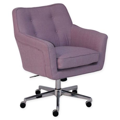 purple desk chair leather