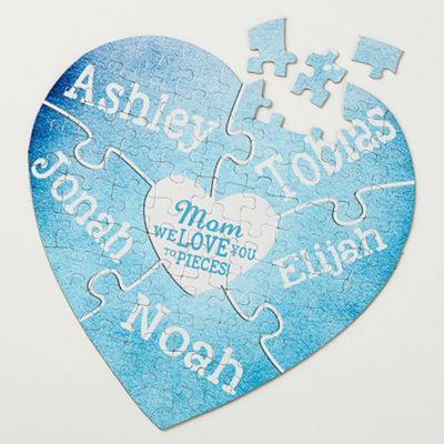 We Love You to Pieces 75-Piece Heart Puzzle