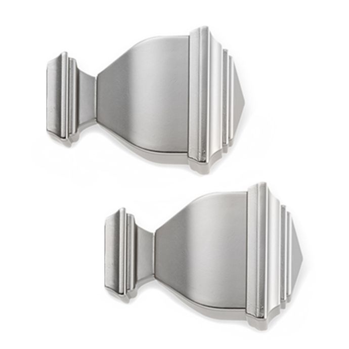 Cambria Premier Complete Napoleon Finial In Brushed Nickel Set