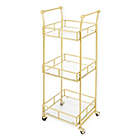 Alternate image 0 for Silverwood Collier 3-Tier Square Bar Cart in Gold