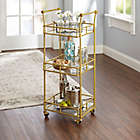 Alternate image 1 for Silverwood Collier 3-Tier Square Bar Cart in Gold