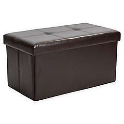 Brown Leather Storage Ottoman Bed, Brown Leather Ottoman Storage