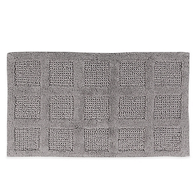 Square Honeycomb 21" x 34" Bath Mat in Silver. View a larger version of this product image.