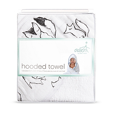 aden&reg; by aden + anais&reg; Trotting Fox Hooded Towel. View a larger version of this product image.
