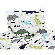 Sweet Jojo Designs&reg; Mod Dinosaur Sheet Set in Turquoise/Navy