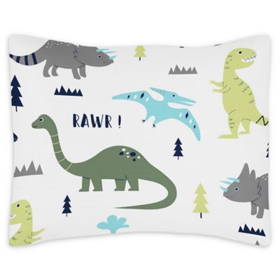 Sweet Jojo Designs&reg; Mod Dinosaur Reversible Standard Pillow Sham